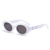 Fashionable Classy And Oval Frame Sunglasses Men Women Retro Chic Uv Protection