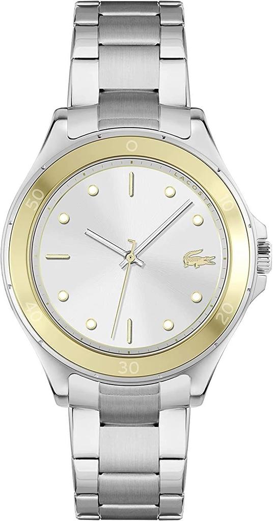 Lacoste SWING Unisex 38mm Watch 2001222 Stainless Steel Used (Silver Bracelet) -