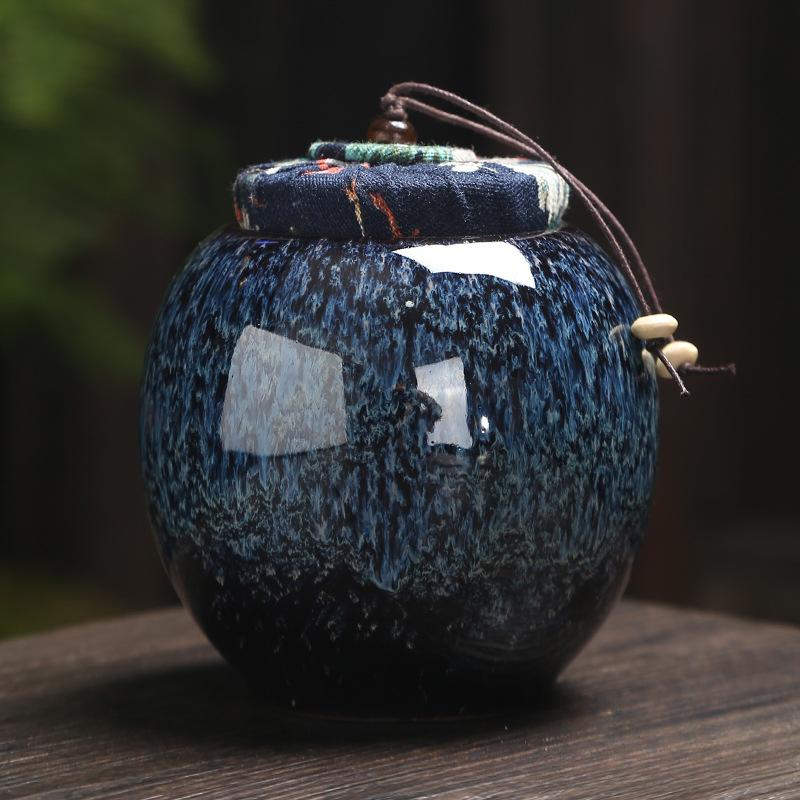 Ceramic Sealed Storage Tank Travel Portable Tea Teapots Necklace Ring Jewelry Storage Box Home Decor Caddy Tea Set Storage Tank