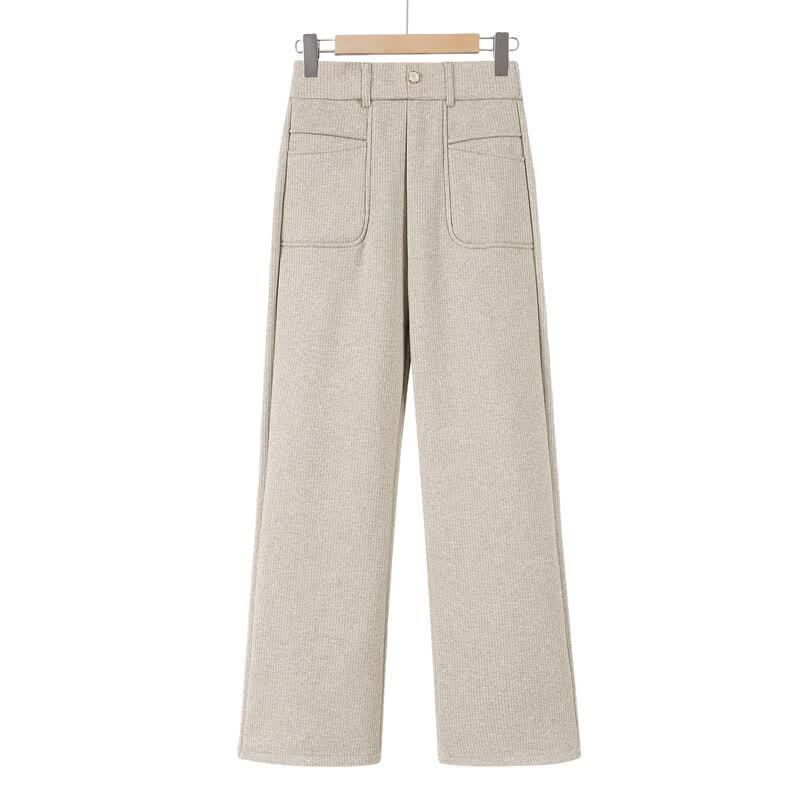 Hodo Women's Winter Plush Lined High-Waist Casual Pants