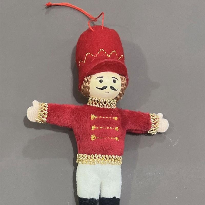 Classical Fabric Nut Cracker Soldier Figures Christmas Tree Hanging Ornaments Holiday Home Decoration