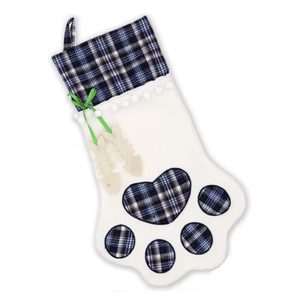 

Personalized Christmas Stockings Christmas Decoration Gifts for Family, Santa, Holiday, Pet, Dog Paw Stockings 30x45cm