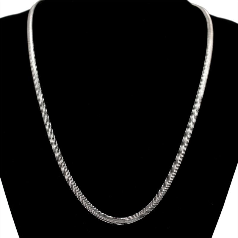 

3MM Necklace Men Vintage Jewelry Collier Brand Herringbone Chain New Trendy Gold Color Snake Chain Necklace Bijoux 60CM