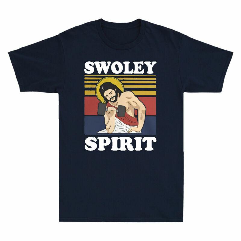 Jesus Gewichtheben Swoley Geist Lustig Vintage Unisex Kurzarm T-Shirt