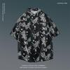 Japanese Hong Kong-Style Floral Hawaiian Shirt - Unisex Summer Short-Sleeve Retro Beachwear