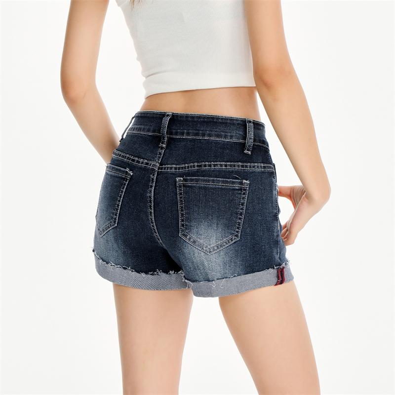 Sommer Damen Y2k Streetwear Gyaru Harajuku Mode Grunge Vintage Mittelhoch Taille 2000er Jeansshorts Denim Hotpants Japanisch