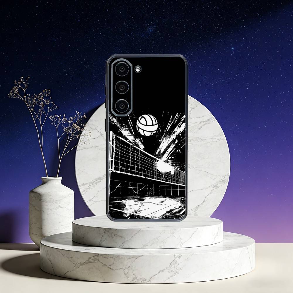 V-Volleyball P-Painted Phone Case For Samsung Galaxy A73,A72,A71,A70,A53,A52,A51,Others Soft Black Cover