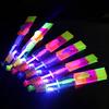 6 Stück Outdoor Leuchtende Rakete Blitz LED Licht Nacht Kinder Leuchtende Schleuder Spielzeug Leuchten Schleuder Elastischer Helikopter Drehendes Spielzeug