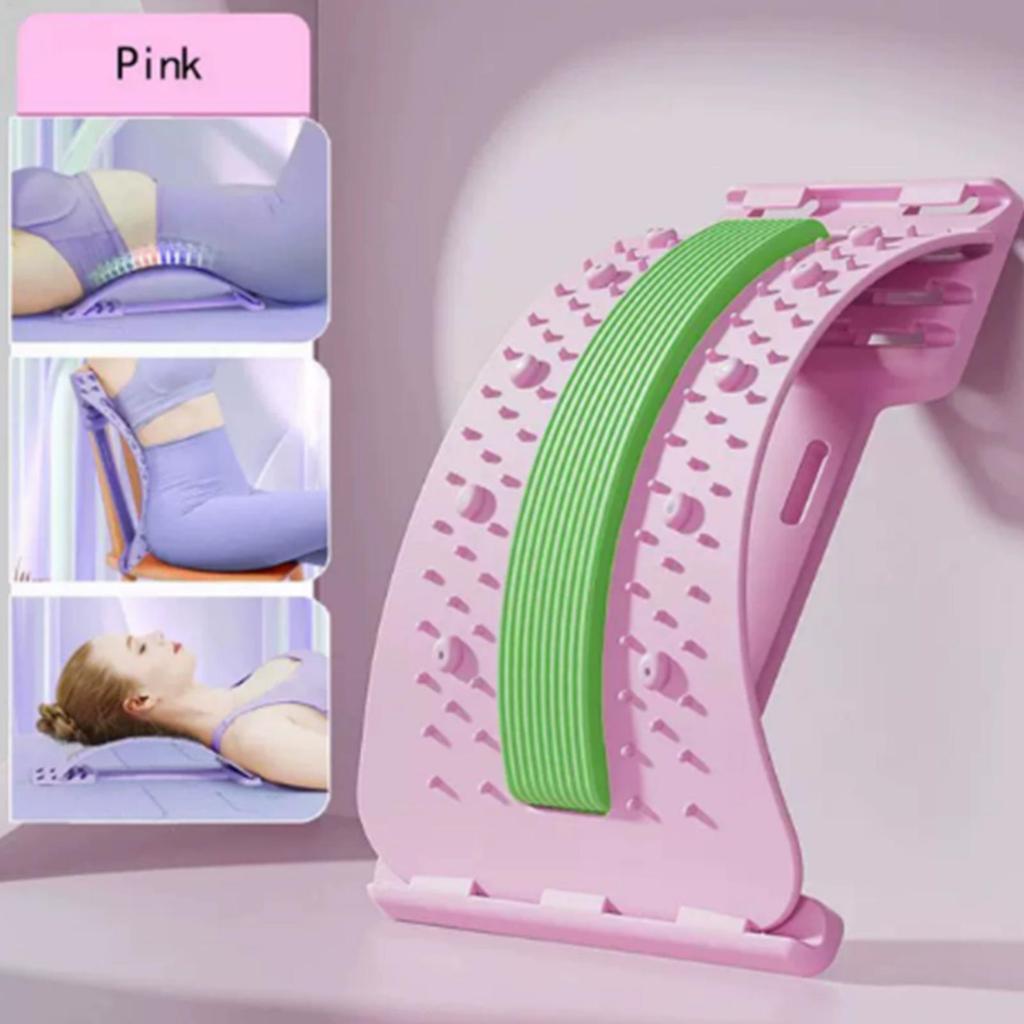 Rückenstrecker 3-stufig verstellbar Unterer Rückenmassagegerät Verstellbares rutschfestes Lendenmassagegerät zur Körperregeneration Muskelentspannung Yoga