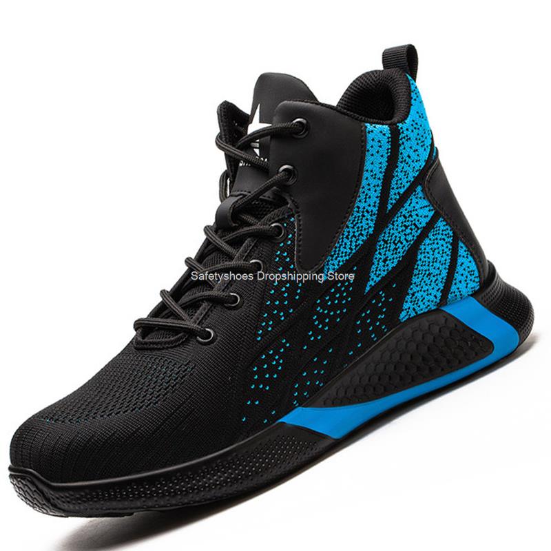 Man Safety Boots High Top Safety Shoes Men Women Steel Toe Work Shoes Men Anti-smash Indestructible Construction Boots Winter 36