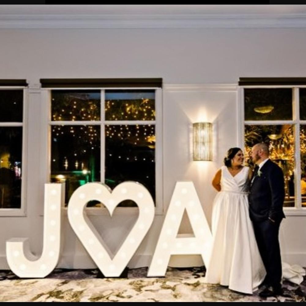 1Pc 73cm Lighting Hollow Heart Frame KT Board Party Decor for Wedding Birthday Home Party Decorating Tool
