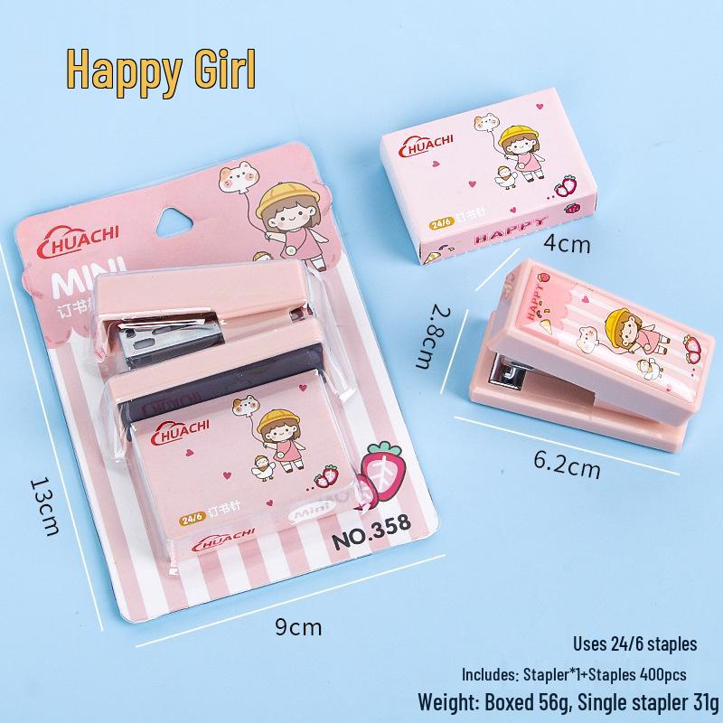 Mini Cartoon Stapler Set - Cute, Multifunctional Student Stationery and Office Stapler