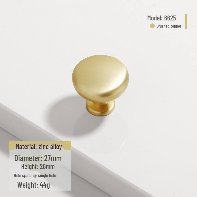 French Modern Gold Zinc Alloy Cabinet Handle