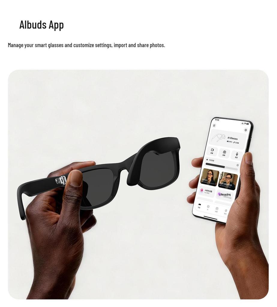 MT5 Ultra Smart Glasses: 8MP Camera, Bluetooth Calling, Translation, Video Recording, Object Recognition, Charging Case.