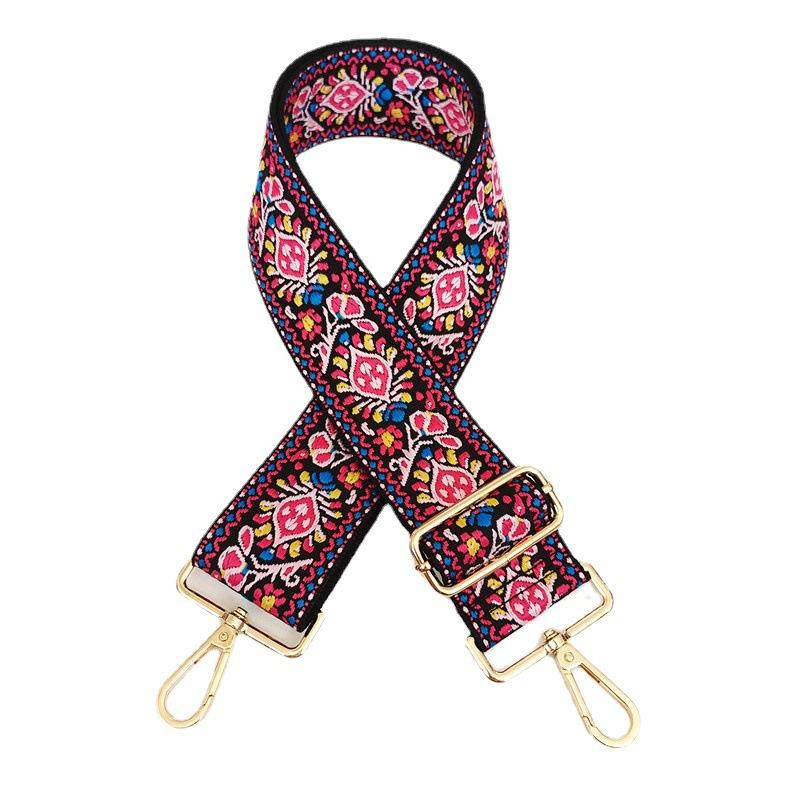 New Versatile Ethnic Style Wide Shoulder Strap Accessories Single Shoulder Diagonal Strap Adjustable Women's Bag Strap Fashion