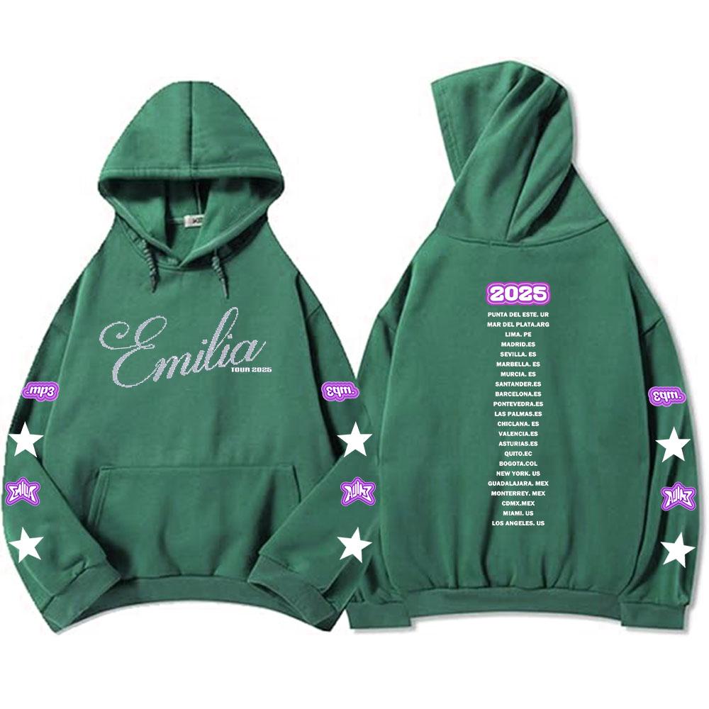 

Мужская Женская Одежда Эмилия Мернес Певица Графические Худи Мода С Длинным Рукавом Толстовки с Капюшоном Осень Толстовка Повседневная 3XL