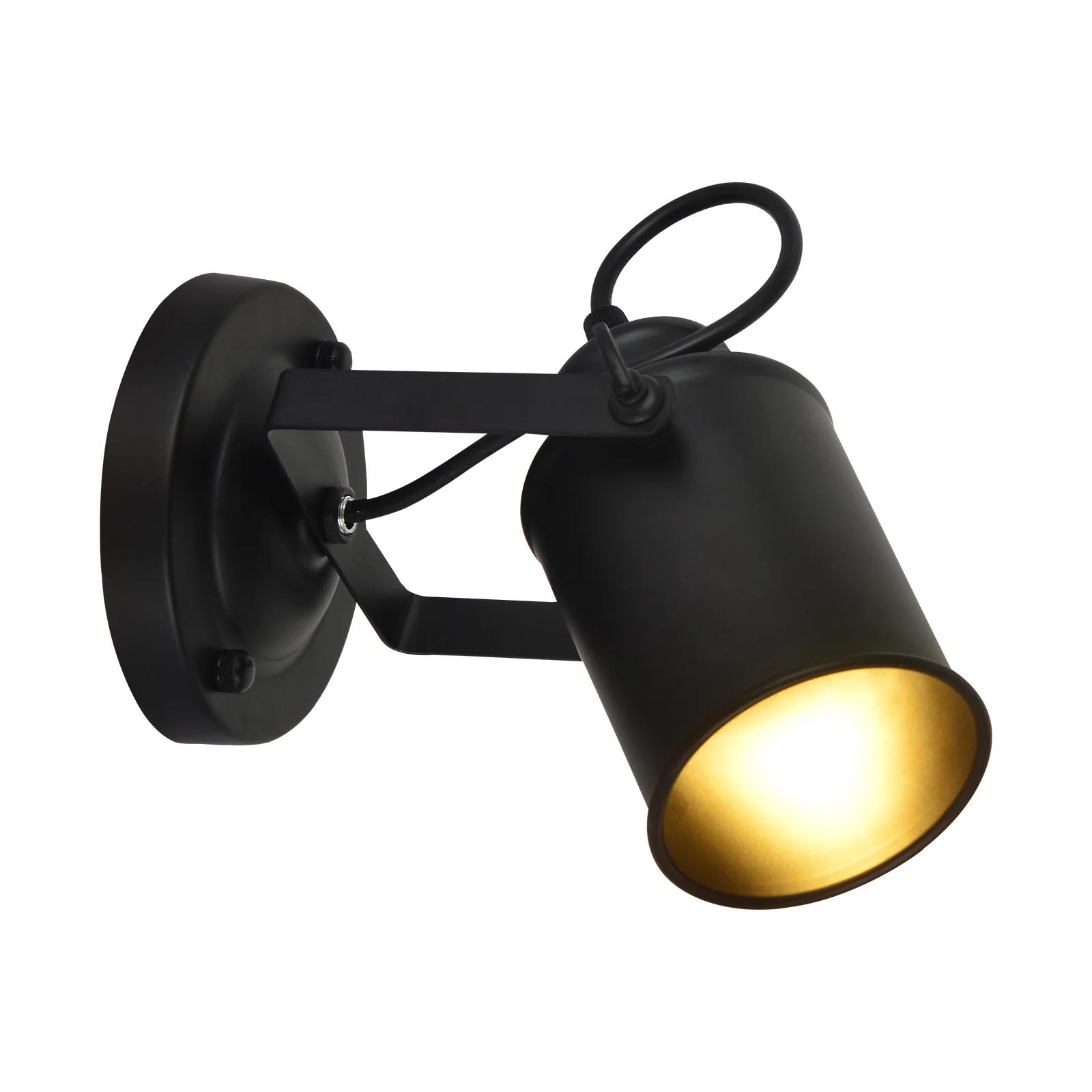 

Винтажный настенный бра для домашнего освещения в индустриальном стиле, декоративная подвеска с поворотным кронштейном E27 Base