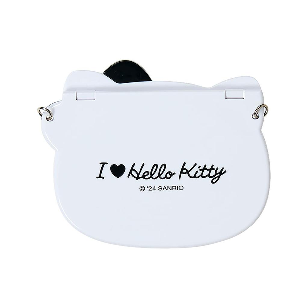 Sanrio Mirror with Chain Love Hello Hello Kitty Black Makeup Mirror Portable 338826 Double-Sided (I Kitty)