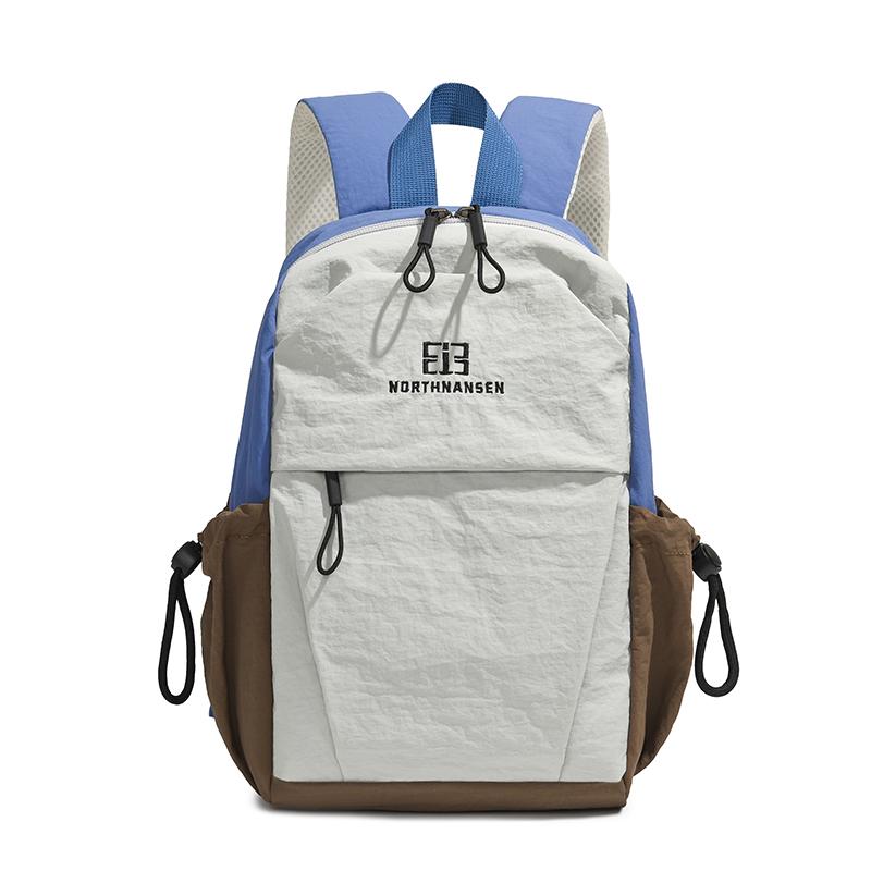 Lightweight Backpack Travel Bag Contrast Color Student Schoolbag