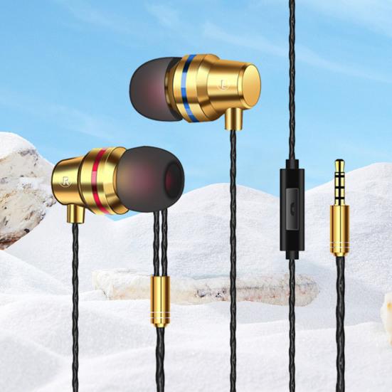 Wired Headphones Heavy Bass In-ear Headphone Noise-Cancelling Smart Wire Control Sports Music High Clarity Wired Gaming Earbuds