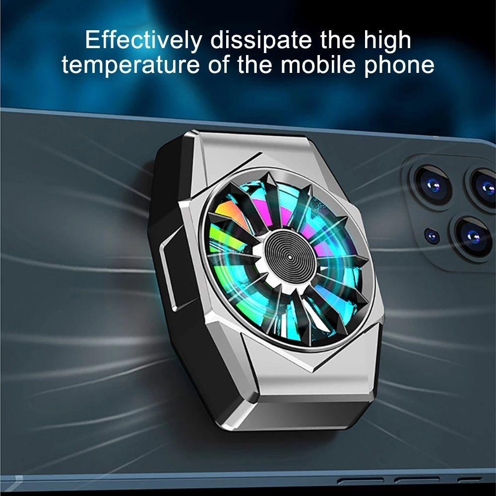 X11 Universal Colorful Breathing Light Magnetický chladicí ventilátor pro mobilní telefon pro hru PUBG IOS Chladič chladiče pro Android