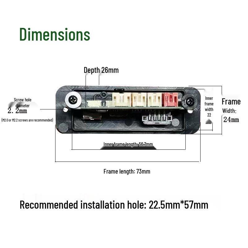 LA16 Bluetooth zesilovací deska s panelem, dvoukanálová základní deska reproduktoru, dekódování a barevná světla