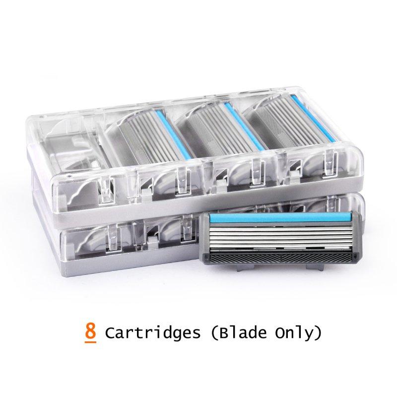 

Ручная бритва Qshave Black Spider Man, Германия, лезвие X5 с триммерным лезвием, 4, 8 и 16 картриджей на выбор синий