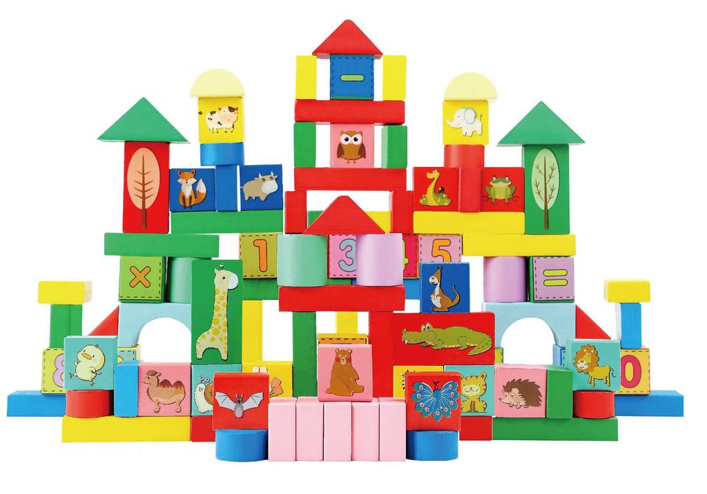Large Wooden Building Blocks Puzzle for Children - Educational Toy for Boys and Girls