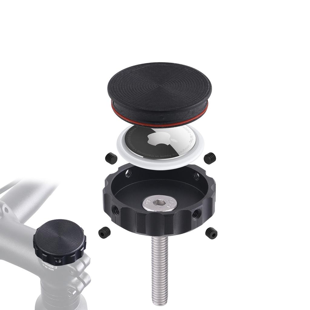 DDJ for Bike Mount Hidden Stem Cap | 1-1/8" & 1-1/4" Size | Bike Holder | -Theft Bike GPS Case with Locking Screw, for Headset Cap