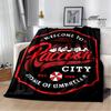 Biochemical Umbrella Printed Blanket Kids Warm Blanket Flannel Soft and Comfortable Blanket Home Travel Bedding Gift