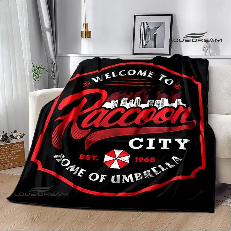 Biochemical Umbrella Printed Blanket Kids Warm Blanket Flannel Soft and Comfortable Blanket Home Travel Bedding Gift