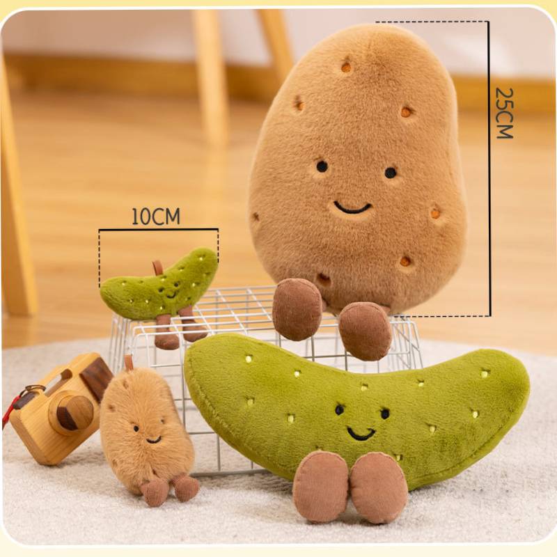Little Sour Potato Cucumber Doll Pendant Pillow Childrens School Bag Toy Plush