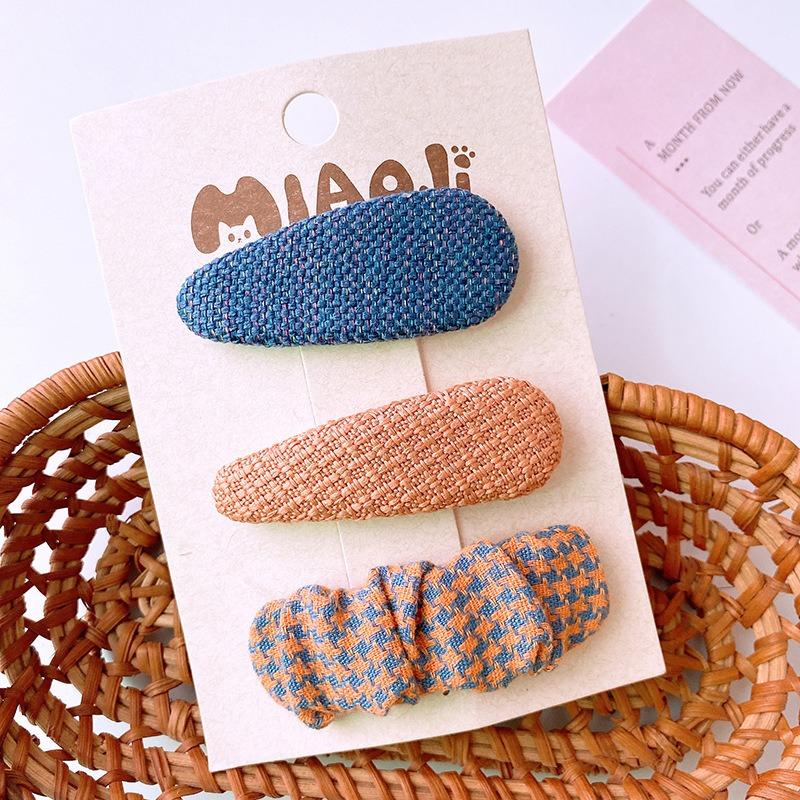 Winter Korean Fashion Cloth Hairpins Women Girls Hair Clips Pin Barrettes Accessories Hairgrips Headdress Headwear Ornament