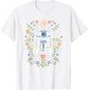 Star Wars Cute R2D2 Floral Spring Vibes Big Chest Logo T-Shirt