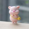 6 Pcs Cute Little Pig Doll Ornaments Little Pig Desktop Cake Decoration Car Decoration Micro Landscape DIY Home Decorations