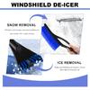 23.6" Snow Brush and Ice Scraper, Extendable Snow Removal Tool with Comfortable Foam Grip, Detachable Ice Brush Scratch-Free Cleaning Tool for Car
