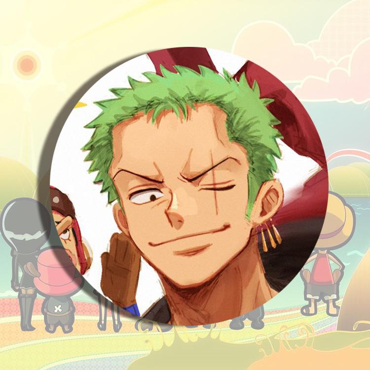 Badge Anime Japanese Cartoon Pin Metal Enamel Brooch Cosplay Accessories Luffy Zoro Nami Chopper Sanji Collection