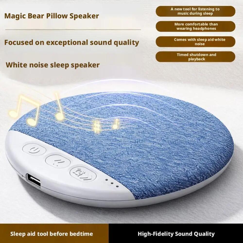 X3pro Mini Sleeping Speaker Bluetooth 5.4 Ultra Thin Bedroom Pillow Speaker Under Pillow Sound Machine with White Noise 30/60/90 Min Timers