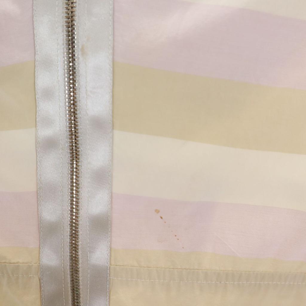 Jil Sander Silk Blend Made In Italy Border Pattern Long Sleeve Zip Hoodie Women Used