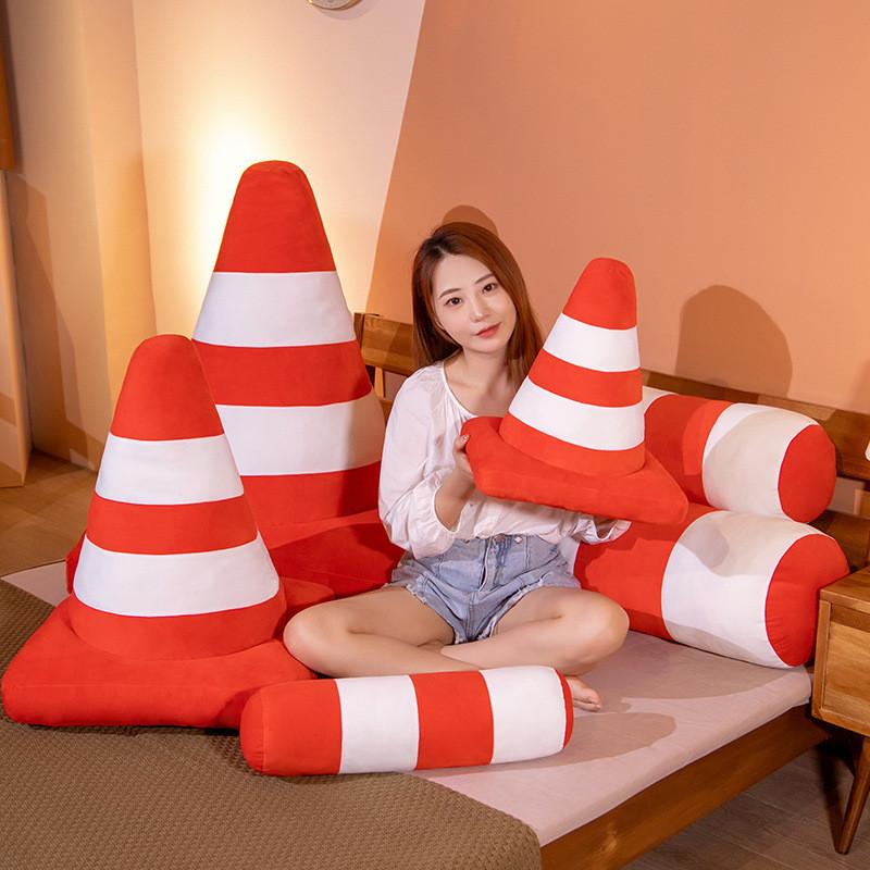 Moving Traffic Barrier Guard Rail Plush Toy Cushion Stuffed Decorative Doll