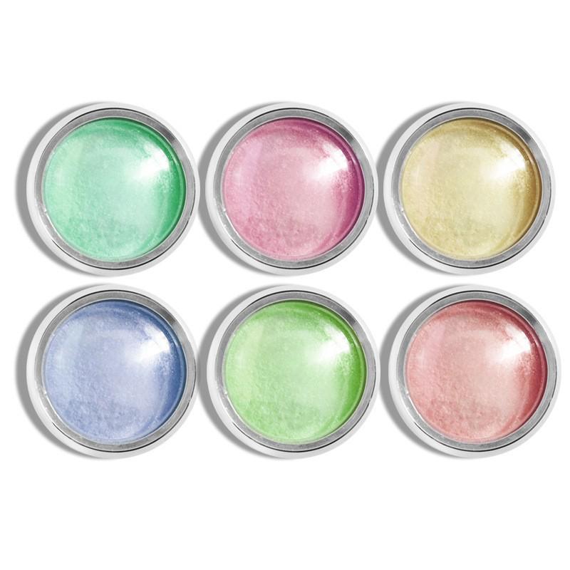 

Аврора Фея Розовый Русалка Переливающийся Зеркальный Порошок для Ногтей - Полупрозрачный Ледяной Фиолетовый и Синий.