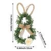 Bunny Wreath Easter Bunny-Themed Artificial Flower Wreath Decorative Lifelike-Greenery Brightens Easter Decor Festive Display