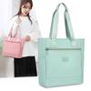Women Large Capacity Tote Bag Nylon Shoulder Handbag Casual Zipper Shopping Bag Lightweight Travel Work School Carryall Purse