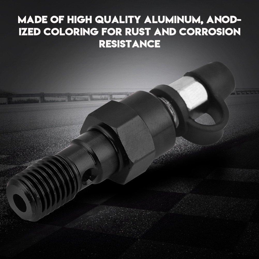 Banjo Bolt Single 1.25-Qiilu M10x1.25mm Nipple Banjo Bolt + Dust Cap Motorcycle Brake Master