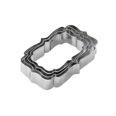 4 Stück Edelstahl Blütenblatt Ausstecher für Kekse, Fondant, Kuchen, Dekoration, Backform