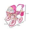 Foldable Children's Play Stroller Toy for Girls – Simulation Square Street Stall Design