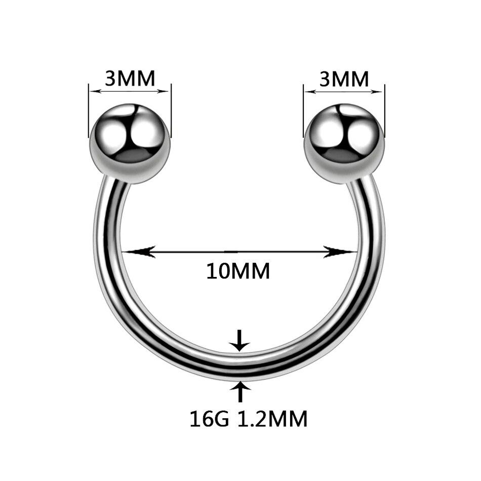 

Смешанные кольца для бровей, кольца для губ, кольцо в носу, серьги-кольца для пирсинга для женщин и мужчин, хирургическая сталь 316L, винтовой конус, ювелирные изделия для тела 1,2*8*3 мм