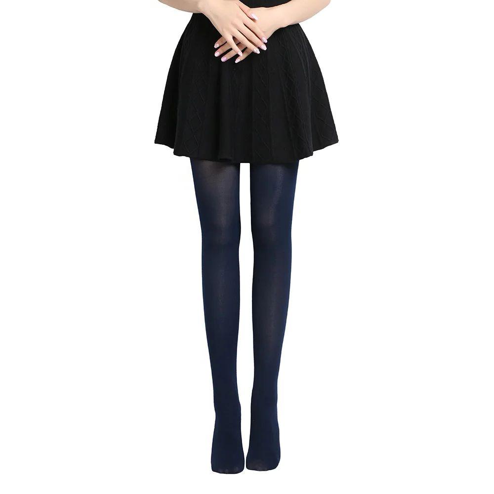 120D Spring Autumn Woman Plus Size Stockings Sexy Opaque Thick Pantyhose Footed Socks for Femail Girls Black Warm Fashion Tights