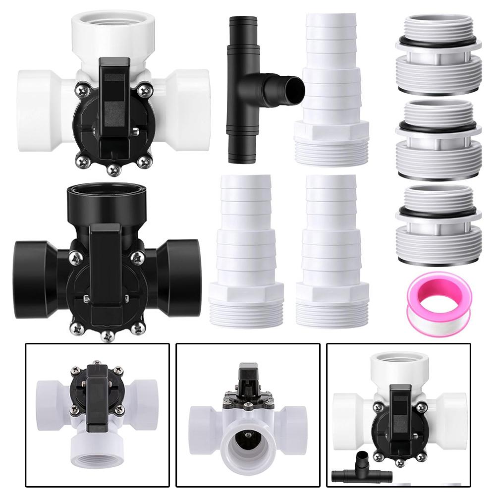 Reliable 3 Way Diving Valve for Pool Applications with Hose Adapter and Filter Converters for Above Ground Pools