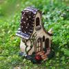 Fairy Tale World Dwarf House Witch Castle Tree House Sculpture Resin Craft Outdoor Garden Patio Lawn Home Decoration Accessories